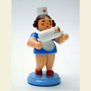 Small Figures & Ornaments everything else Nurse with Baby - 7,0 cm / 3 inch