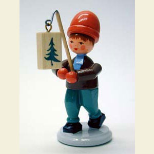 Kleine Figuren & Miniaturen alles Andere Bube mit Laterne am Haken - 8,0 cm
