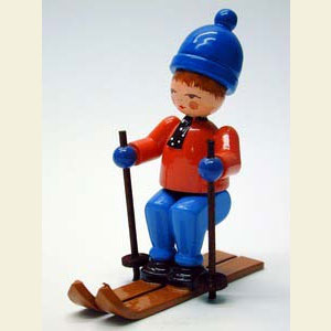 Kleine Figuren & Miniaturen alles Andere Bube auf Ski fahrend - 8,0 cm