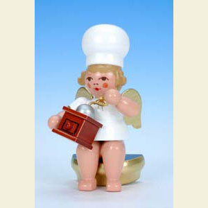 Angels Baker Angels (Ulbricht) Baker Angel with Coffeemill - 7,5 cm / 3 inch