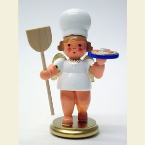 Engel B�ckerengel (Ulbricht) B�ckerengel mit Pizza - 7,5 cm