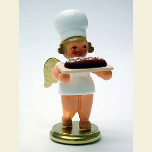 Angels Baker Angels (Ulbricht) Baker Angel with Stollen cake - 7,5 cm / 3 inch
