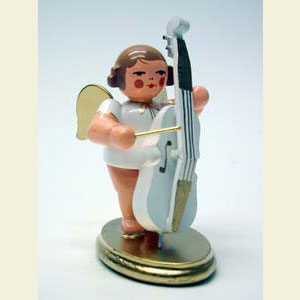 Angels Orchestra W & G (Ulbricht) Angel white/gold with Bass - 6,0 cm / 2 inch