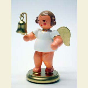 Angels Orchestra W & G (Ulbricht) Angel white/gold with Bell - 6,0 cm / 2 inch