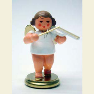 Engel Orchester w & g (Ulbricht) Engel wei�/gold mit Geige - 6,0 cm