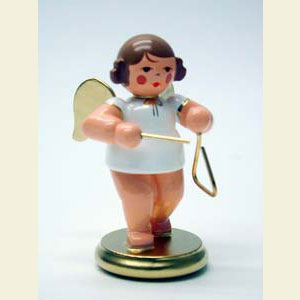 Engel Orchester w & g (Ulbricht) Engel wei�/gold mit Triangel - 6,0 cm