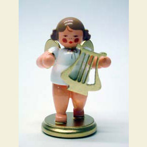 Engel Orchester w & g (Ulbricht) Engel wei�/gold mit Leier - 6,0 cm