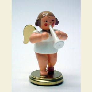Engel Orchester w & g (Ulbricht) Engel wei�/gold mit Klarinette - 6,0 cm