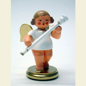 Angels Orchestra W & G (Ulbricht) Angel white/gold with Bassoon - 6,0 cm / 2 inch