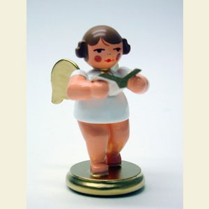 Angels Orchestra W & G (Ulbricht) Angel white/gold with book - 6,0 cm / 2 inch
