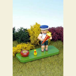 Kleine Figuren & Miniaturen alles Andere Junge mit Zuckert�te und Licht - 7,5 cm