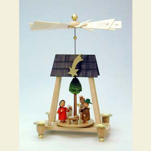 Weihnachtspyramiden 1-st�ckige Pyramiden Pyramide Heilige Familie - 32,0 cm