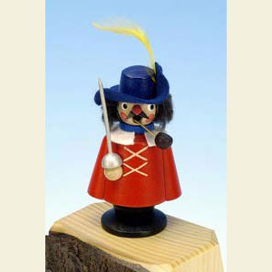 R�ucherm�nner Sonstige Figuren R�ucherm�nnchen Musketier rot - 11,5 cm