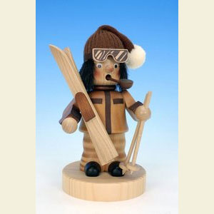 R�ucherm�nner Hobbies R�ucherm�nnchen Skifahrer natur - 18,5 cm