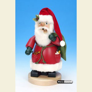 R�ucherm�nner Weihnachtsm�nner R�ucherm�nnchen Weihnachtsmann wei�es Fell - 50 cm