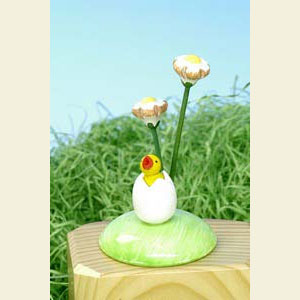 Kleine Figuren & Miniaturen Tiere K�ken K�ken mit G�nsebl�mchen - 8,0 cm