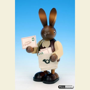 Small Figures & Ornaments Animals Rabbits Bunny husband Postman natural colour - 22cm / 9 inches