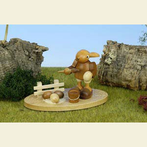 Small Figures & Ornaments Animals Rabbits Bunny-painter natural colors - 10,0 cm / 4 inch