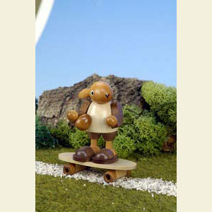 Small Figures & Ornaments Animals Rabbits Bunny on Skateboard natural colors - 8,0 cm / 3 inch