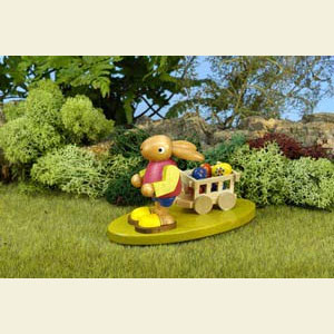 Small Figures & Ornaments Animals Rabbits Bunny with Egg car - 7,5 cm / 3 inch
