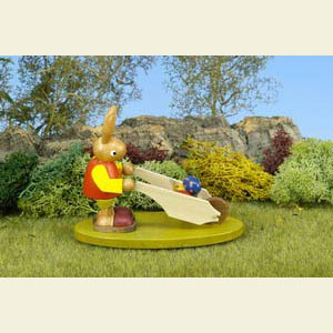 Small Figures & Ornaments Animals Rabbits Bunny with Barrow - 9,0 cm / 4 inch