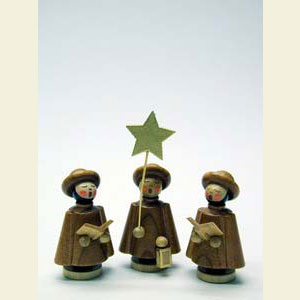 Small Figures & Ornaments Carolers Carolers 3-pcs. natural colors - 5,0 cm / 2 inch