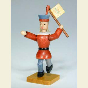Kleine Figuren & Miniaturen M�rchenfiguren Struwwelpeter (Ulbricht) Ludwig mit Fahne - 6,0 cm