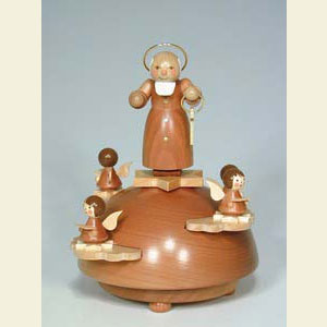 Music Boxes Christmas Music Box Saint Peter natural colors - d 10,0 cm / 4 inch