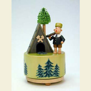 Spieldosen Diverse Motive Spieldose Bergmannsbengel - d 9,5 cm