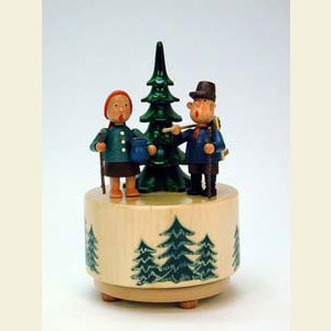 Music Boxes Misc. Motifs Music Box Forest people - d 9,5 cm / 4 inch