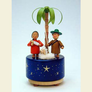 Music Boxes Christmas Music Box Holy Family - d 9,5 cm / 4 inch