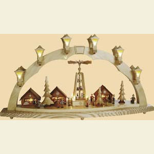 Candle Arches Illuminated inside Candle Arch Christmas fair - 41 x 17 inch - 80 x 43 cm
