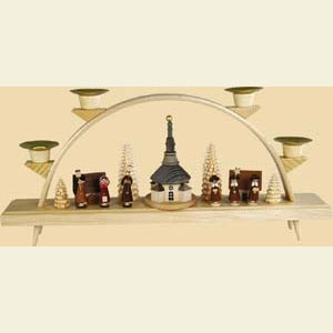 Candle Arches All Candle Arches Candle Arch Seiffen Village with lantern-children - 13 x 6 inch - 32 x 15 cm