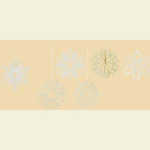 Kleine Figuren & Miniaturen Baumschmuck Sonstiger Baumschmuck Schneekristalle - 6-teilig - 6 cm