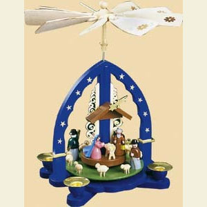 Christmas-Pyramids 1-tier Pyramids 1- tier Pyramid Nativity Scene - 11 inch - 27 cm