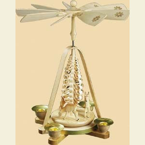 Weihnachtspyramiden 1-st�ckige Pyramiden 1- st�ckige Pyramide Rehe - 28 cm