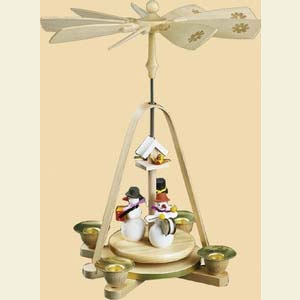 Christmas-Pyramids 1-tier Pyramids 1- tier Pyramid Snowmen - 11 inch - 28 cm