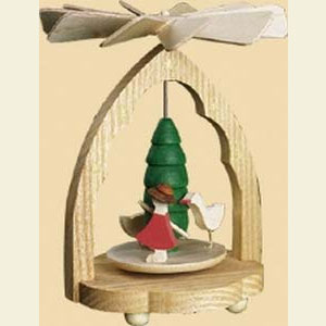 Christmas-Pyramids 1-tier Pyramids 1- tier Mini Pyramid Gaenseliesel - 4 inch - 10 cm