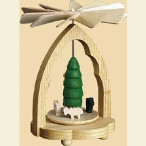 Christmas-Pyramids 1-tier Pyramids 1- tier Mini Pyramid Shepherd - 4 inch - 10 cm