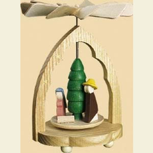 Christmas-Pyramids 1-tier Pyramids 1- tier Mini Pyramid Nativity Scene - 4 inch - 10 cm