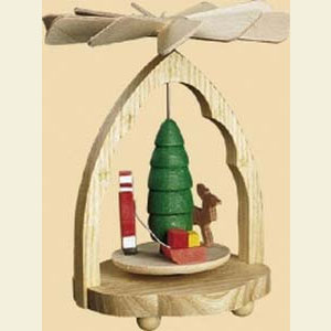 Christmas-Pyramids 1-tier Pyramids 1- tier Mini Pyramid Santa Claus - 4 inch - 10 cm