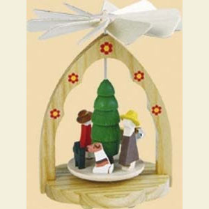 Christmas-Pyramids 1-tier Pyramids 1- tier Mini Pyramid Family - 4 inch - 10 cm