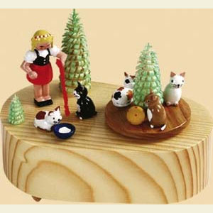 Music Boxes Misc. Motifs Music Box Cats - 4 inch - 11 cm