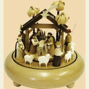 Music Boxes Christmas Music Box Nativity Scene - 10 inch - 25 cm