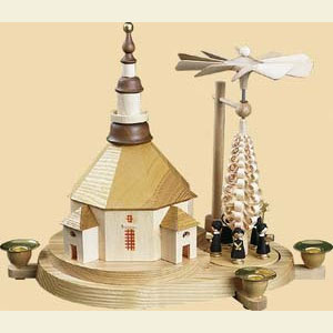 World of Light Light Houses Seiffen church with Pyramid - 10 inch - 26 cm