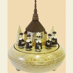 Spieldosen Weihnachten Spieldose Seiffener Kirche mit Kurrende - 19 cm