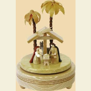 Music Boxes Christmas Music Box Nativity Scene - 7 inch - 18 cm