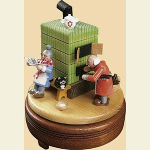 Spieldosen Diverse Motive Spieldose Feierabend am Rauchofen - 15 cm
