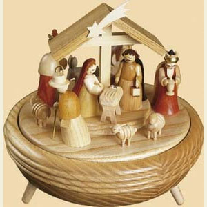 Spieldosen Weihnachten Spieldose Christi Geburt - 15 cm