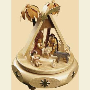 Music Boxes Christmas Music Box Nativity Scene - 7 inch - 17 cm